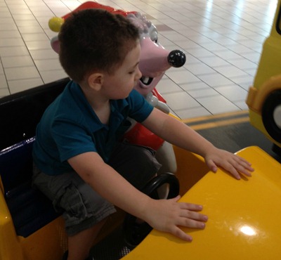 Kid riding car Kid riding car