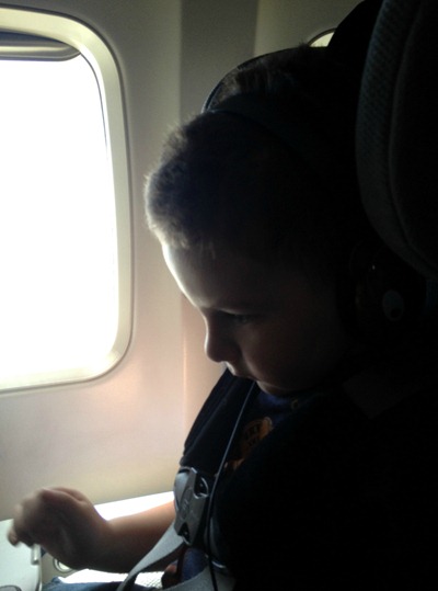 Toddler's first plane ride Toddler's first plane ride