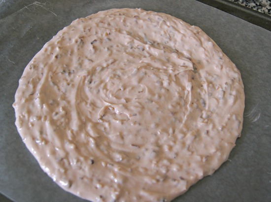 Spread out mixture and freeze Spread out mixture and freeze