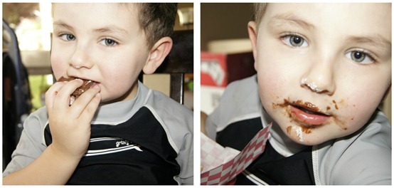 eating smores collage 2