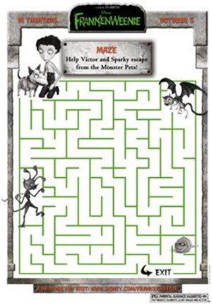 frankenweenie monster pet maze