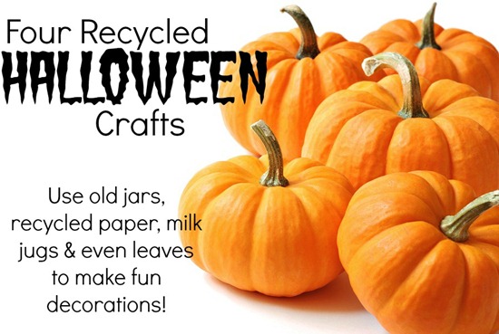 Recycled Halloween craft decorations Recycled Halloween craft decorations