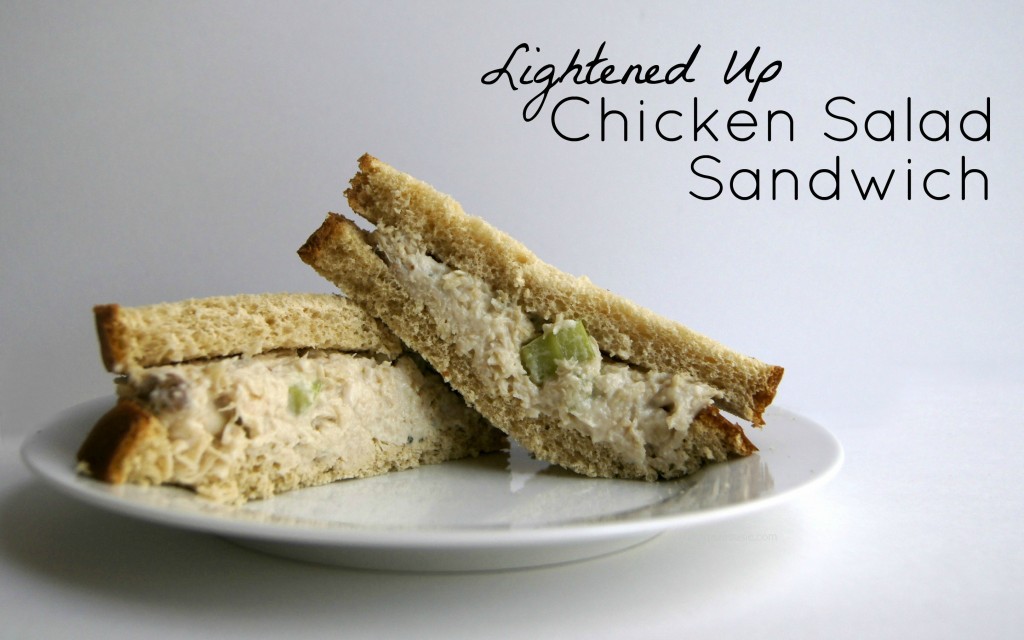 Lightened Up Chicken Salad Sandwich from notquitesusie.com Lightened Up Chicken Salad Sandwich from notquitesusie.com