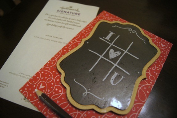 chalk board hallmark card
