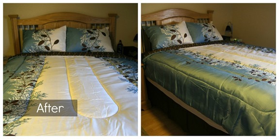 Blue, white and brown bedding set Blue, white and brown bedding set