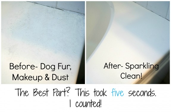 Before & After Using the Quickie Household Power Scrubber