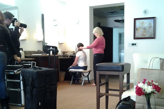 Bridesmaids Doing Hair Bridesmaids Doing Hair