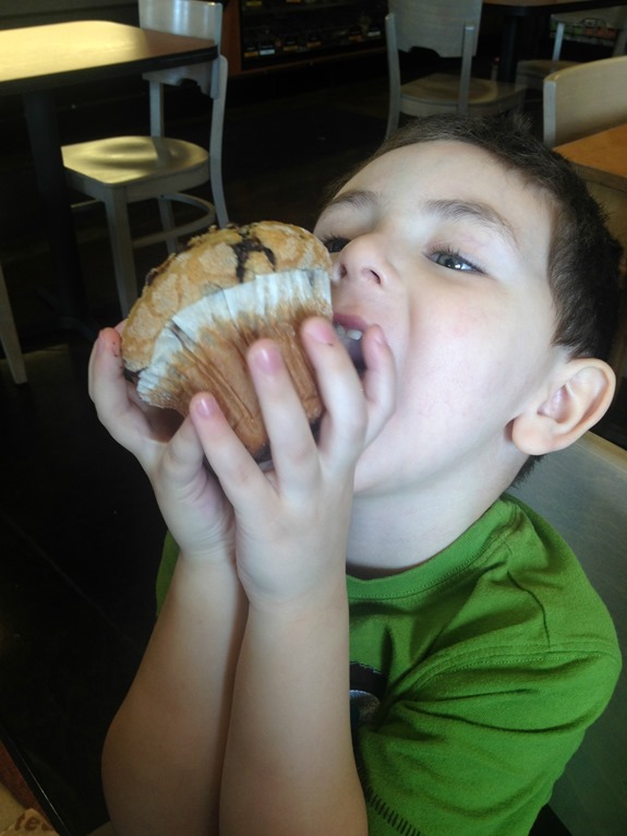 Eating a muffin Eating a muffin