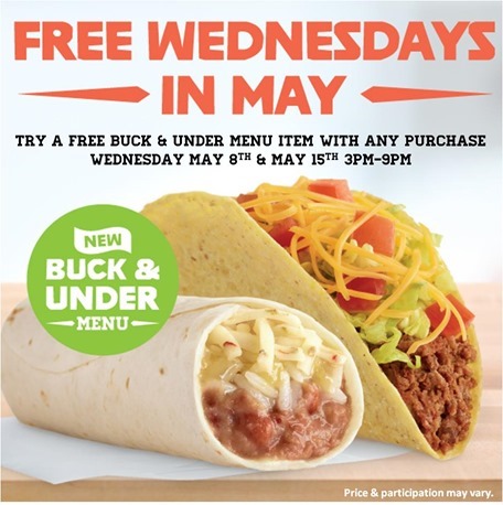 del taco free in may