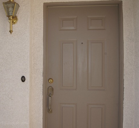 Curb Appeal Tips- make sure your lock, light and doorknob match!