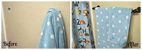 Towel Bar Before and After