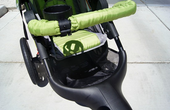 J is for Jeep Jogging Stroller under storage