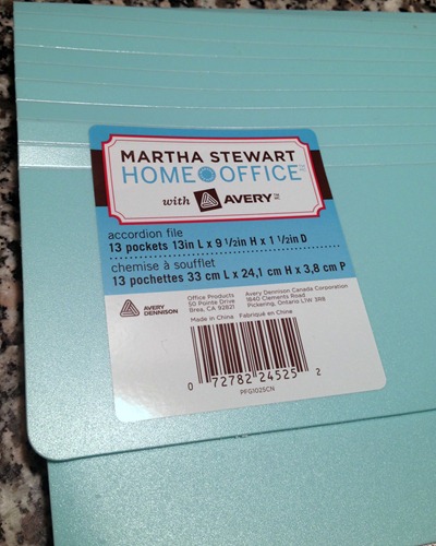 Martha Stewart Home Office Accordion File