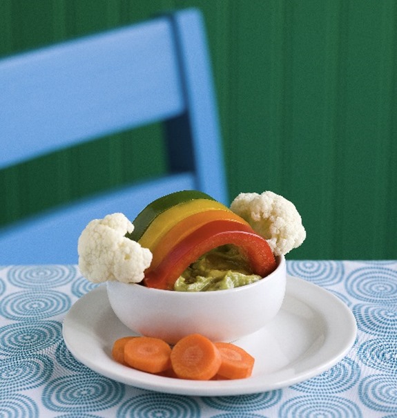 Over the Veggie Rainbow Snack for Kids- A Fun, Creative Way to Get Your Kids to Eat Their Veggies and Perfect for St. Patrick's Day!