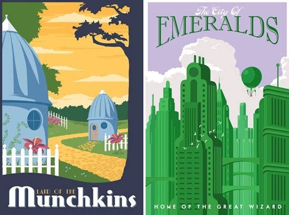 Oz Inspired Travel Poster Decor- Ultimate Oz Party