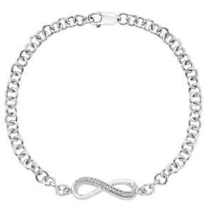 White Gold & Diamond Infinity Bracelet