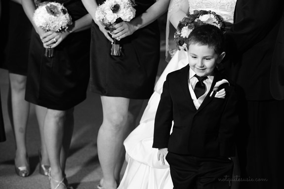 Smiling son at wedding