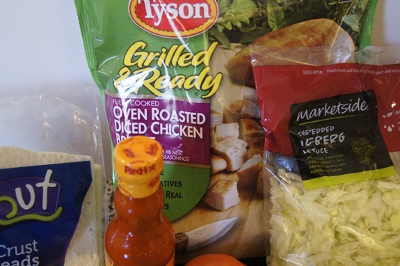 Buffalo Chicken Flatbread Ingredients featuring Tyson #GrilledAndReady