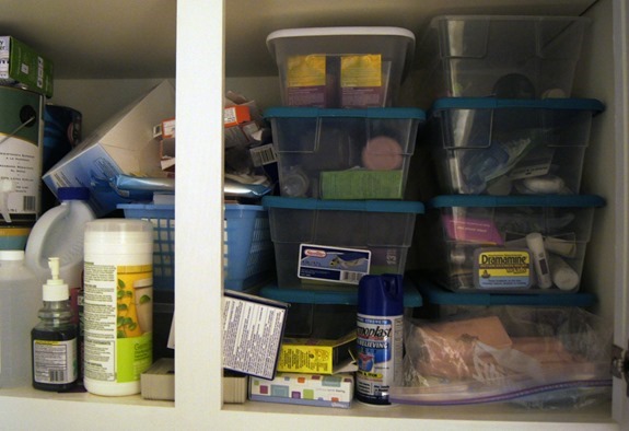 Disorganized Medicine Cabinet