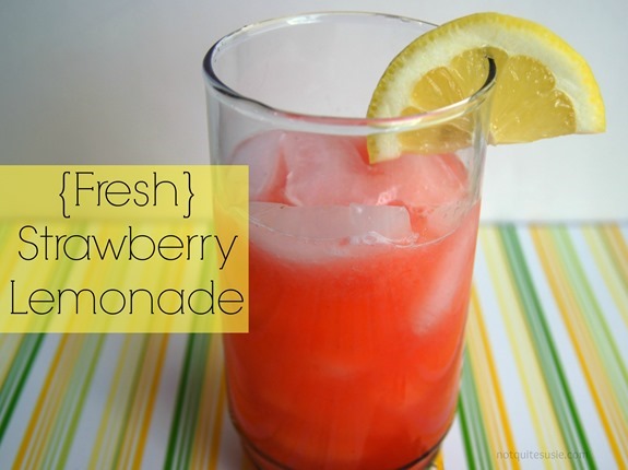 Fresh Strawberry Lemonade by @NotQuiteSusie