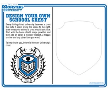 Monsters University- Design Your School Crest