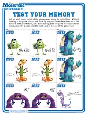 Monsters University- Test Your Memory