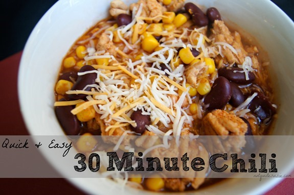 Quick & Easy 30 Minute Chili by @NotQuiteSusie