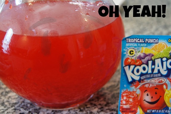 Image result for a glass pitcher be filled with Kool-Aid