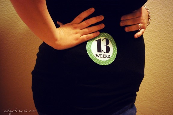 Week 13 Baby Bump Belly Pic