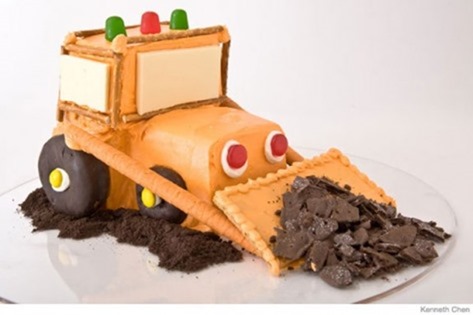 construction truck cake