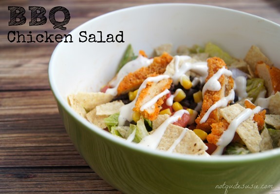 BBQ Chicken Salad by @NotQuiteSusie #ad