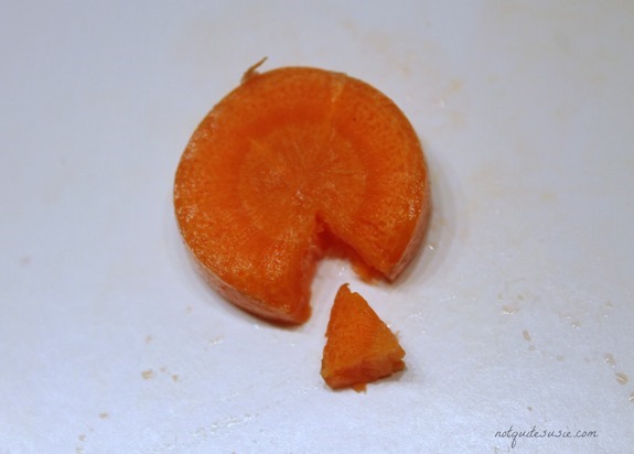 Cut carrots for penguins