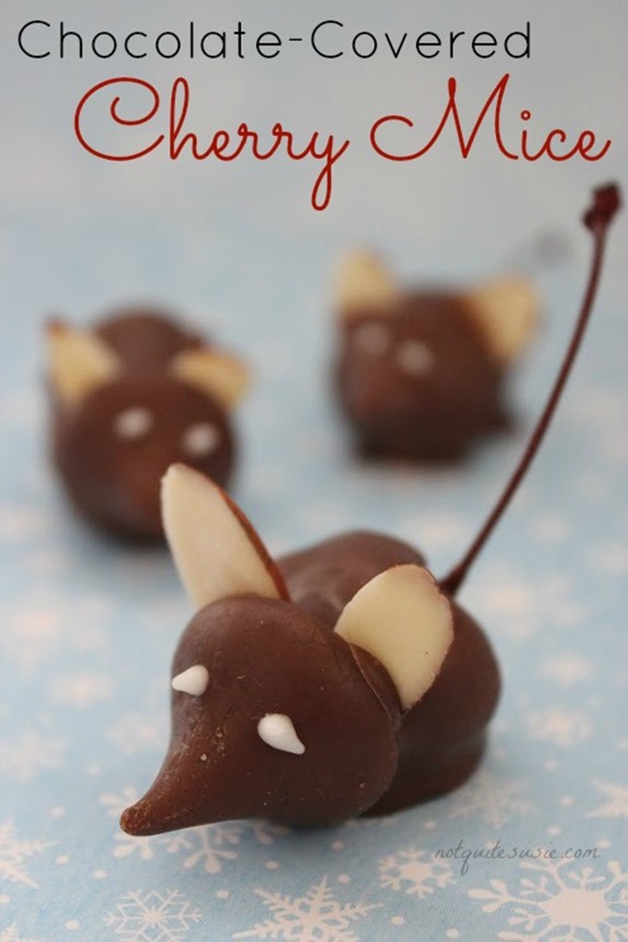 Easy Holiday Candy Recipe Chocolate Covered Cherry Mice