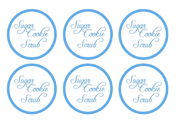 Sugar Cookie Scrub labels