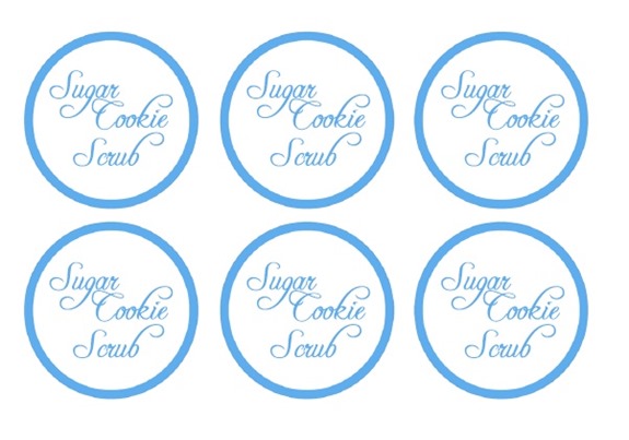 Sugar Cookie Scrub labels