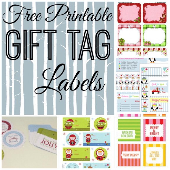 8 Free Printable Gift Tag Labels for Christmas