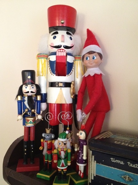 Elf on the Shelf with Nutcrackers