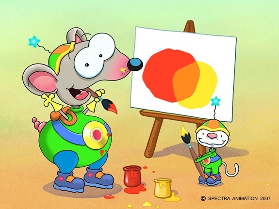 toopy and binoo doing art