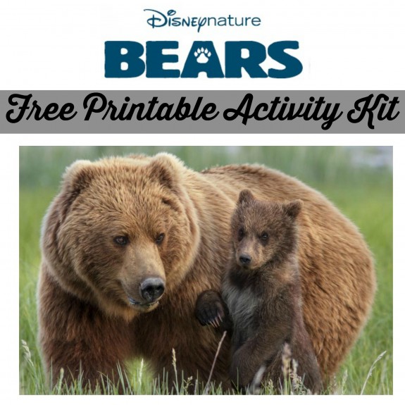 Free Printable Activity Kit for Disneynature's Bears Disney Earth Day