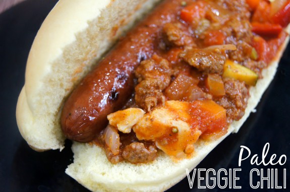 On the Paleo diet? This Beef Chili recipe is Paleo approved- and delicious! This easy recipe is the best- it’s loaded with healthy veggies and while I made this one on the stovetop, you could make it in the crockpot too!