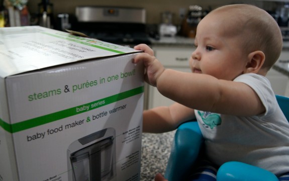 Zac with Cuisinart Baby Food Maker and Bottle Warmer