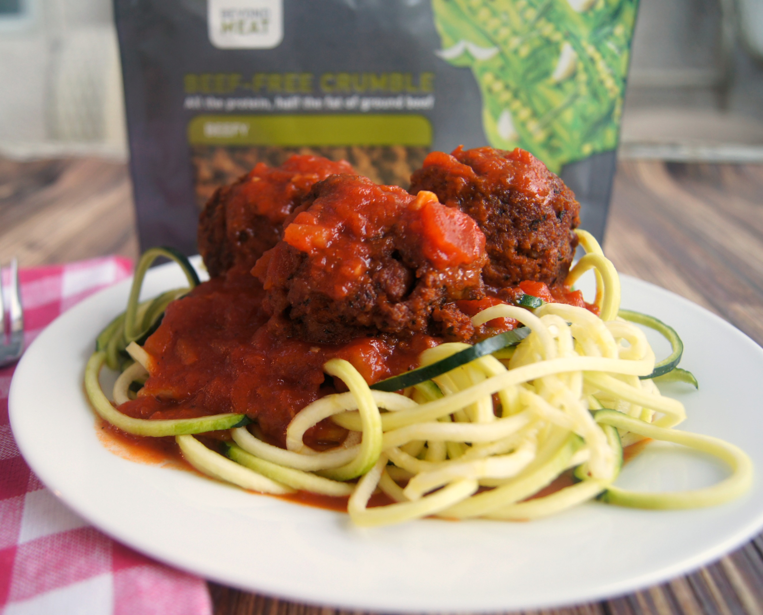 20 Minute Meatless Meatball Recipe BeyondMeat {Not Quite} Susie