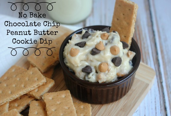 No Bake Chocolate Chip Peanut Butter Cookie Dip Recipe