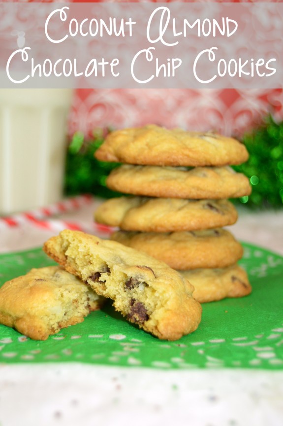 Coconut Almond Chocolate Chip Cookies Recipe