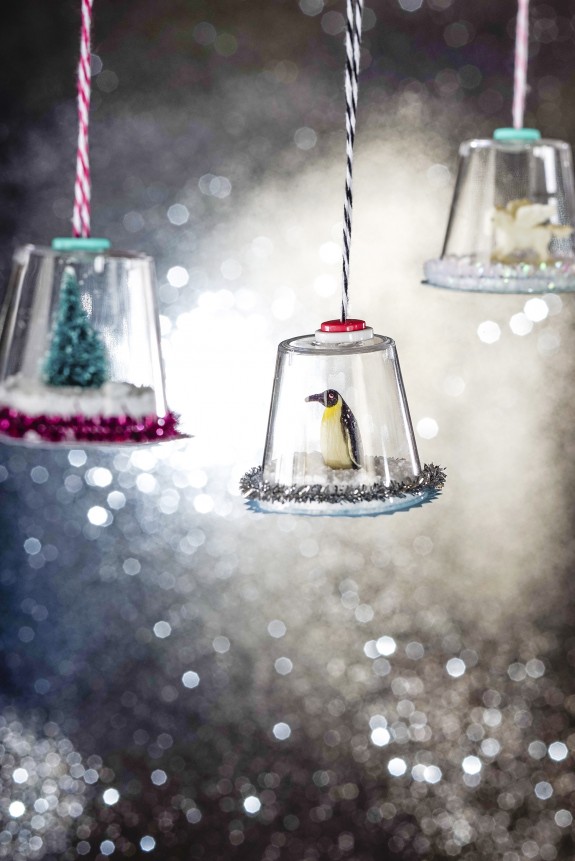 Mini Snow Globes DIY Christmas Ornament Craft for Kids