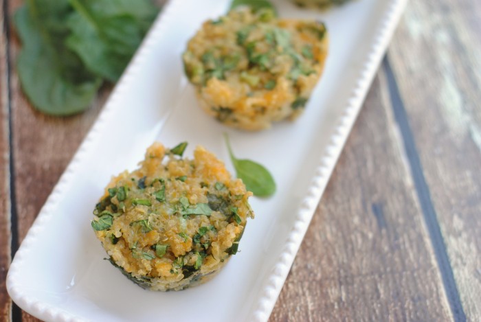 Cheesy Quinoa Spinach Cups Recipe