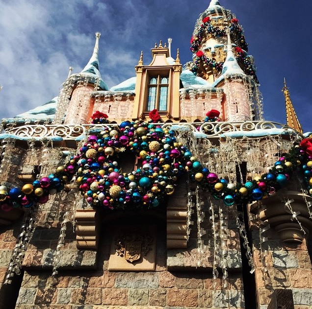 Disneyland Castle at Christmas