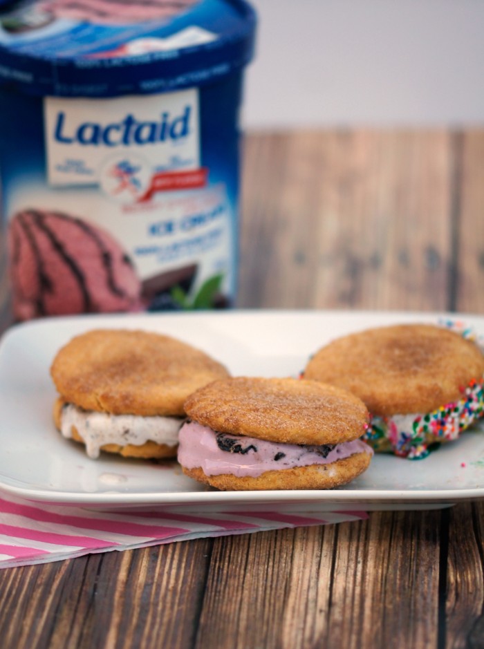Snickerdoodle Ice Cream Sandwiches Recipe- perfect for using with Lactaid ice cream!