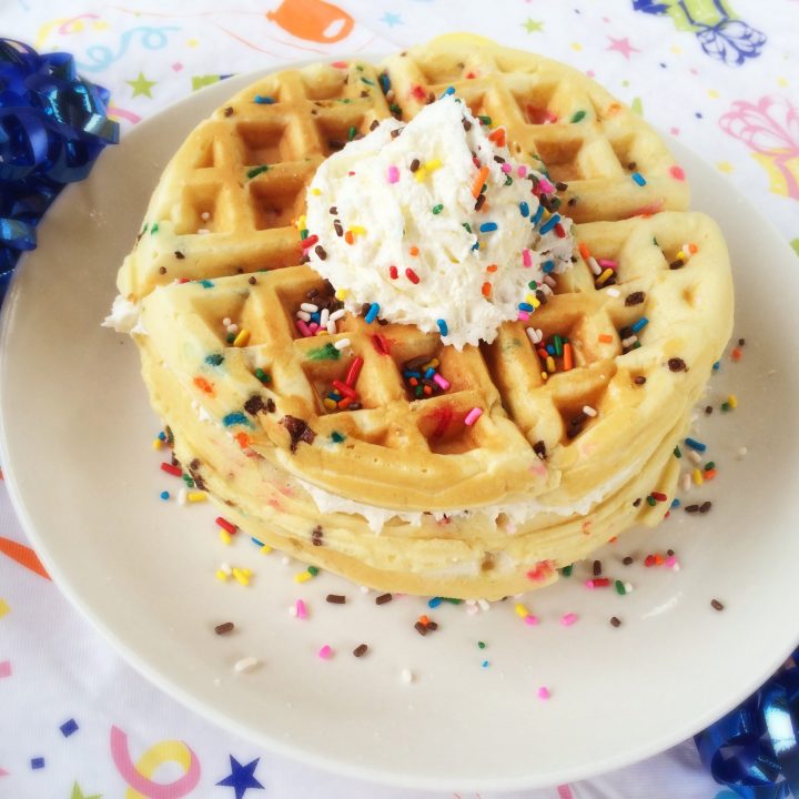 Birthday Cake Waffles