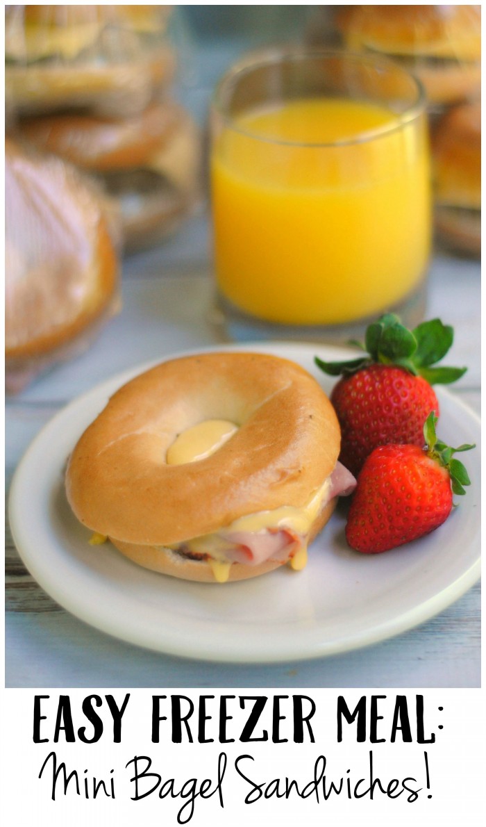 Easy Breakfast Idea Mini Freezer Bagels {Not Quite} Susie Homemaker